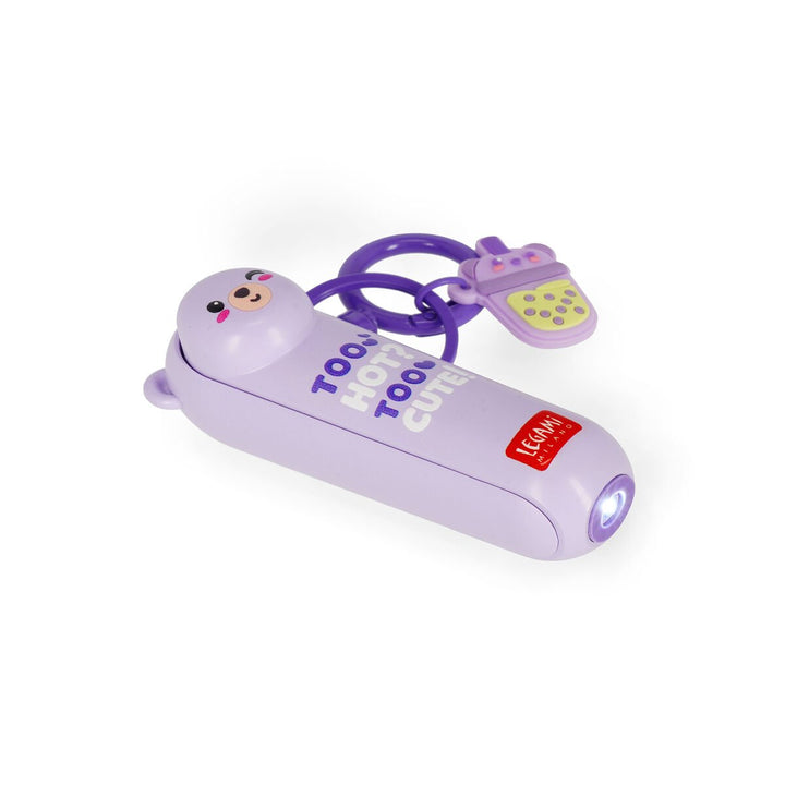 Mini ventilador - ventilador recargable portátil - Teddy Bear - Lilac