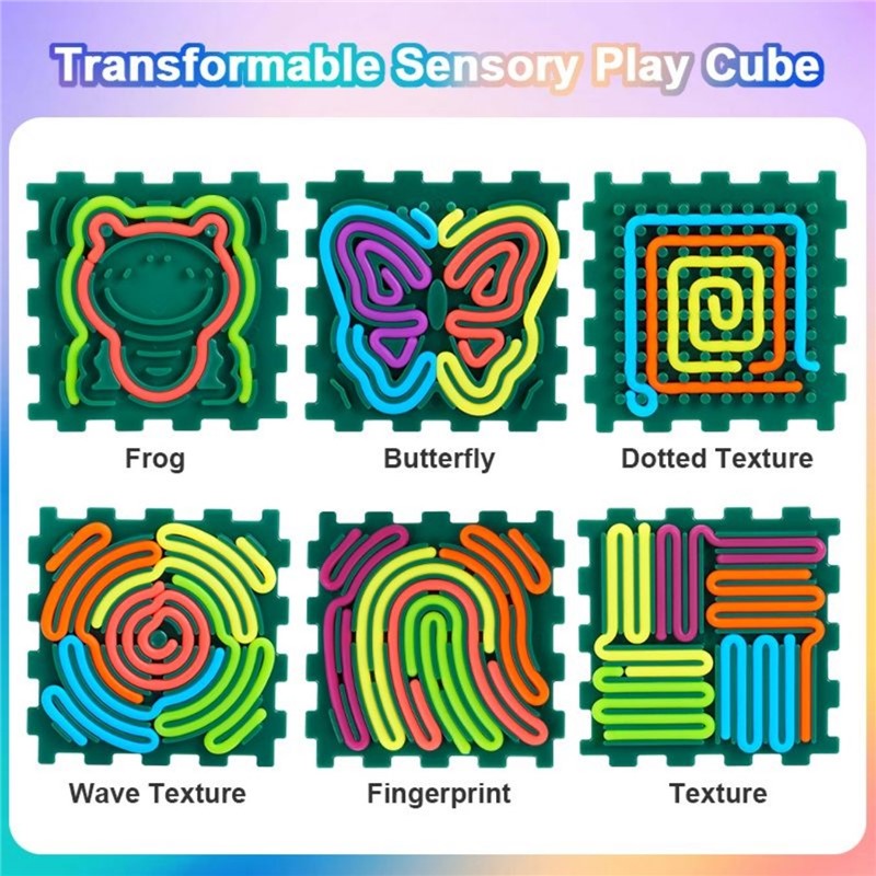 Cubo sensorial para motricidad fina y concentración