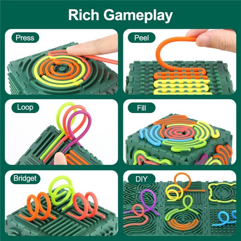 Cubo sensorial para motricidad fina y concentración