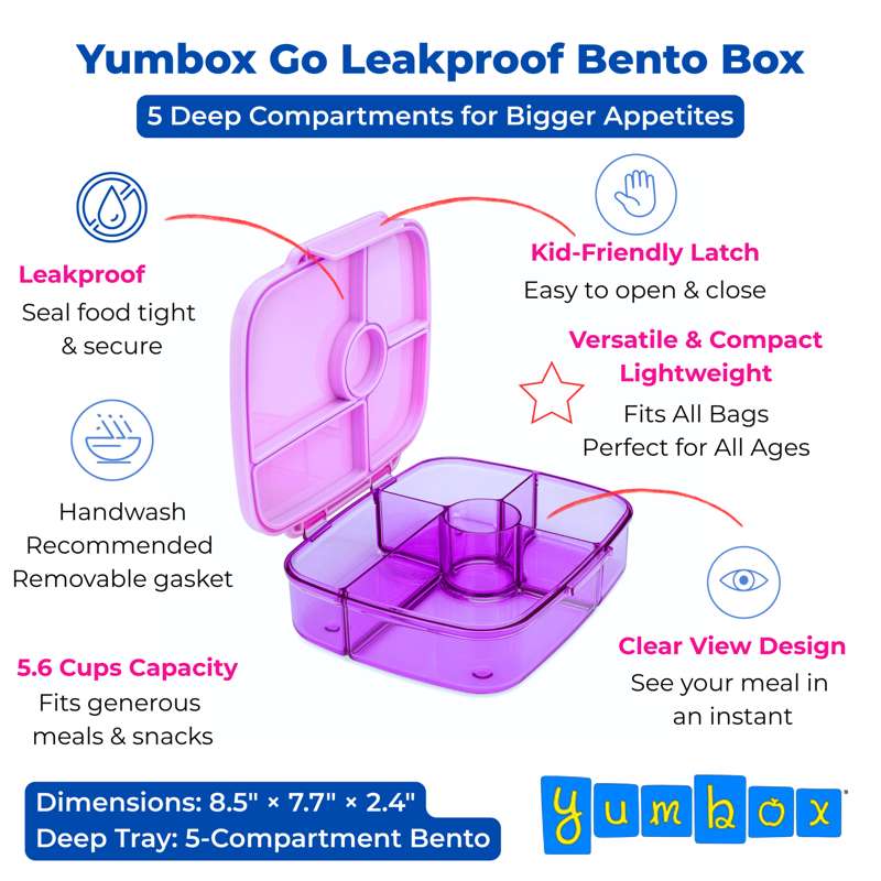 Yumbox Go Purple Kyoto 5c