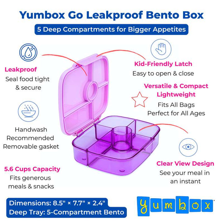 Yumbox Go Purple Kyoto 5c