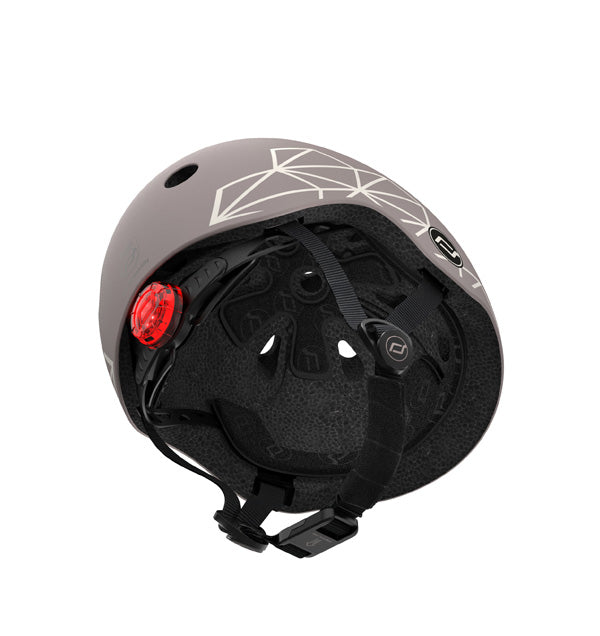Casco Scoot and Ride XXS - líneas marrones