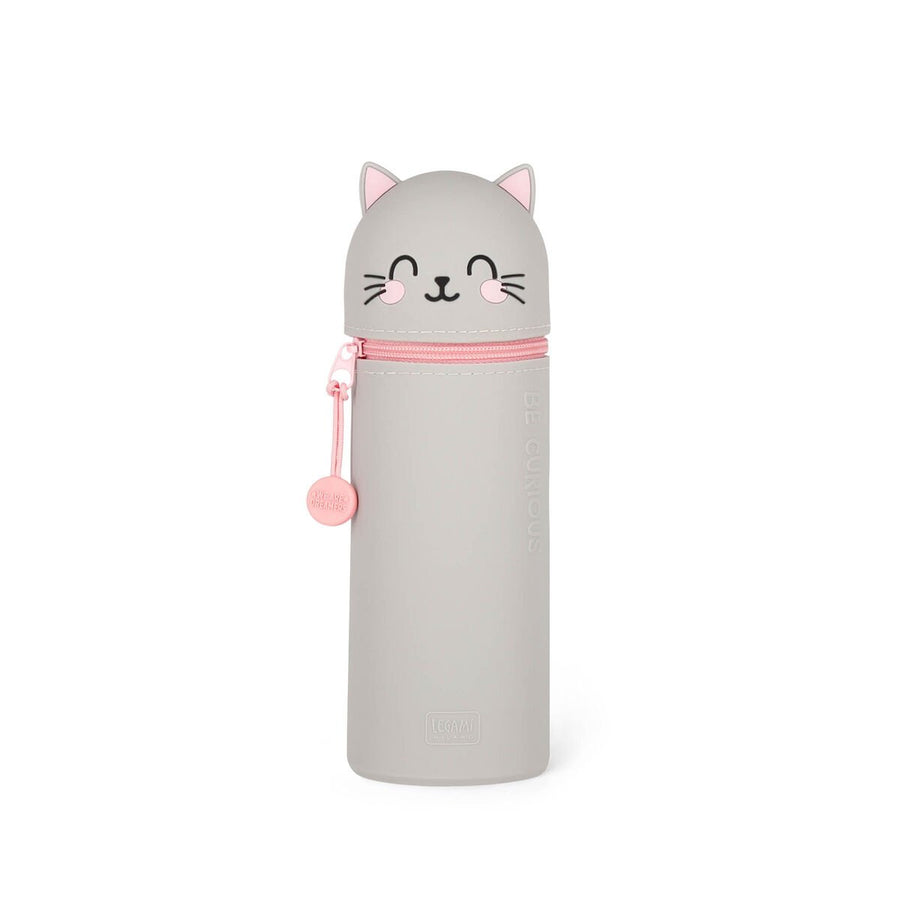 Estuche de Silicona 2 en 1 - Kawaii - Estuche 2 en 1 de Silicona Kitty «Be Curious»