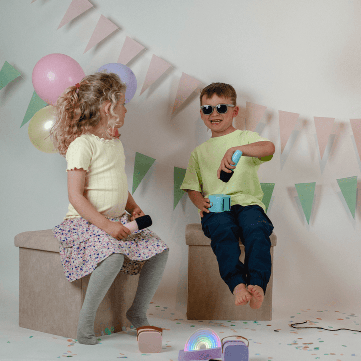 Karaoke – Altavoz Bluetooth con micrófono - Rosa