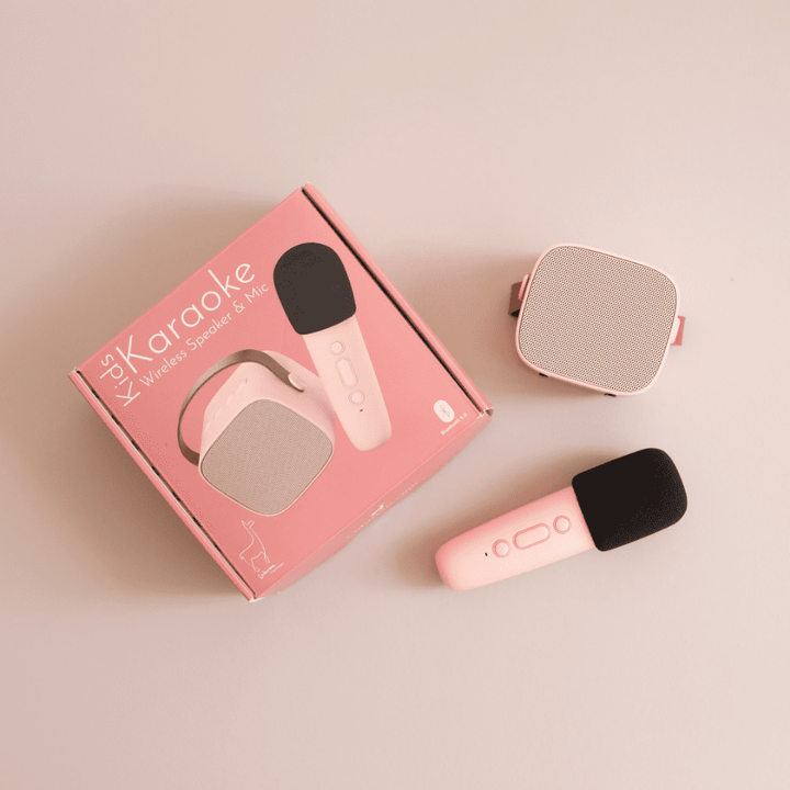 Karaoke – Altavoz Bluetooth con micrófono - Rosa