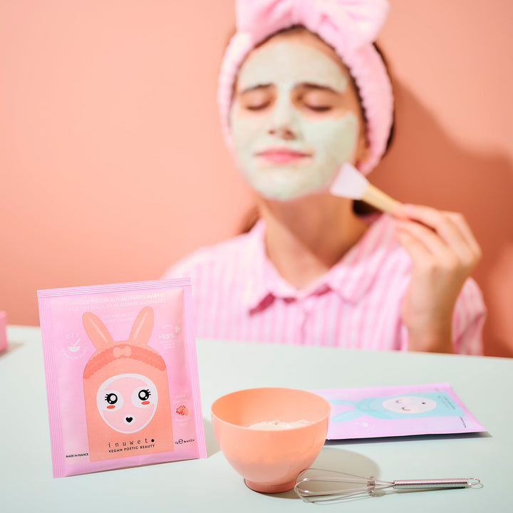 Mascarilla facial peel-off en polvo - hidratante aroma Monoï