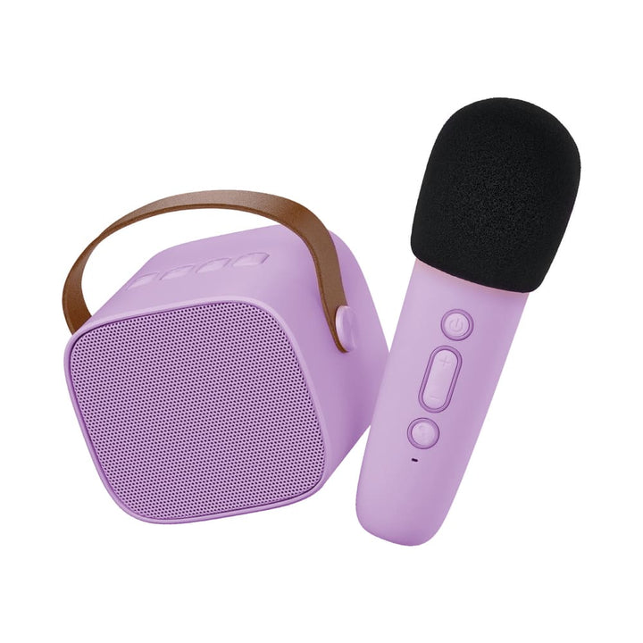 Karaoke – Altavoz Bluetooth con micrófono violeta