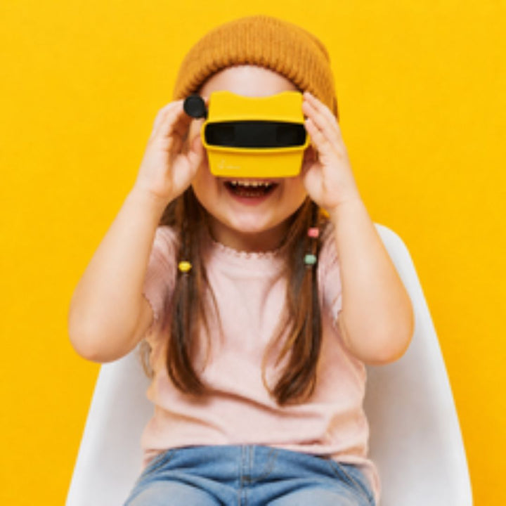 Visor 3D retro - Amarillo