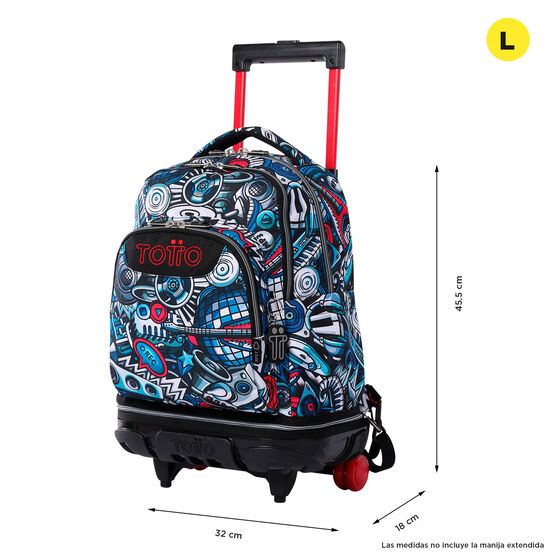 Mochila escolar con ruedas desmontable Tiza - Musika