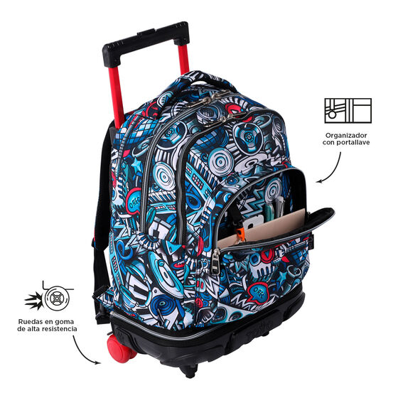 Mochila escolar con ruedas desmontable Tiza - Musika