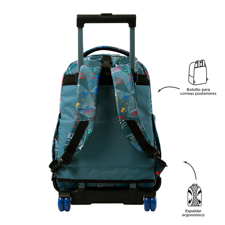 Mochila escolar con ruedas desmontable Tiza - Sticks