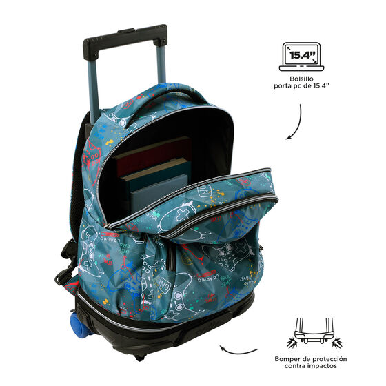 Mochila escolar con ruedas desmontable Tiza - Sticks