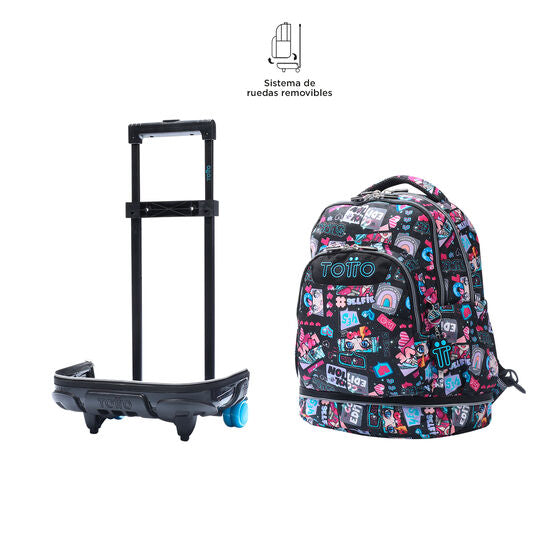 Mochila escolar con ruedas desmontable Tiza - Misato