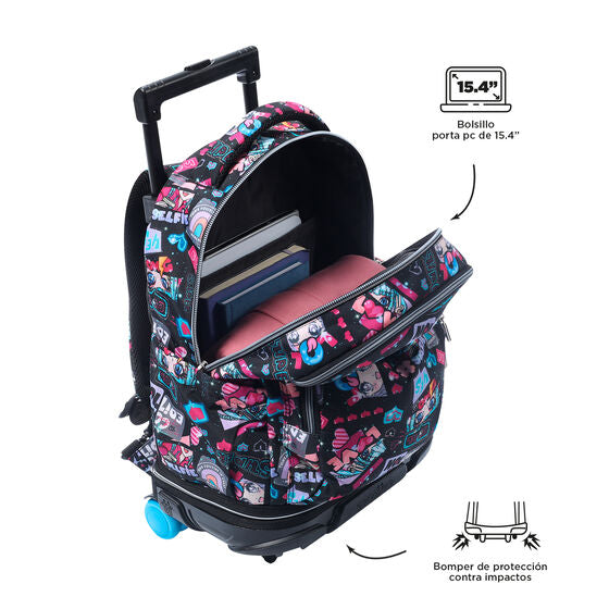 Mochila escolar con ruedas desmontable Tiza - Misato