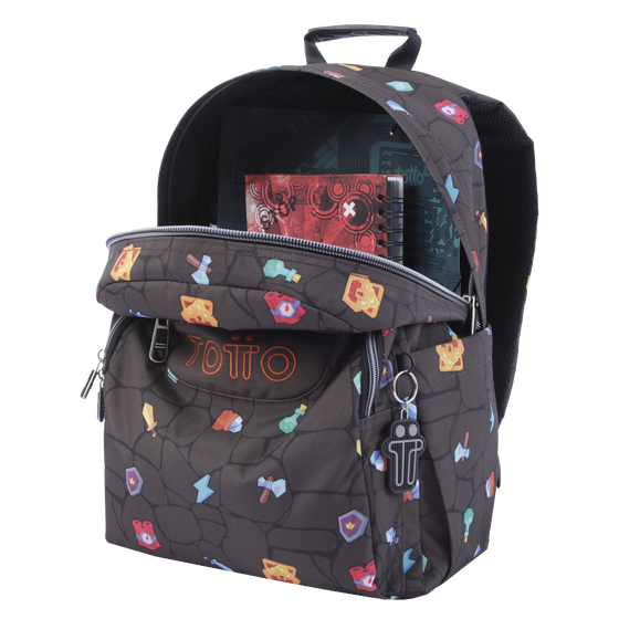 Mochila escolar adaptable a carro - Acuareles - Videojuegos