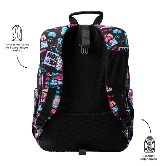 Mochila escolar adaptable a carro - Acuareles - Misato