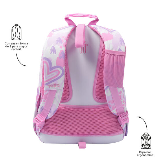 Mochila escolar adaptable a carro - Acuareles - Amalia