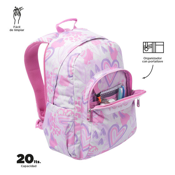 Mochila escolar adaptable a carro - Acuareles - Amalia