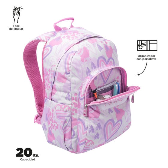 Mochila escolar adaptable a carro - Acuareles - Amalia