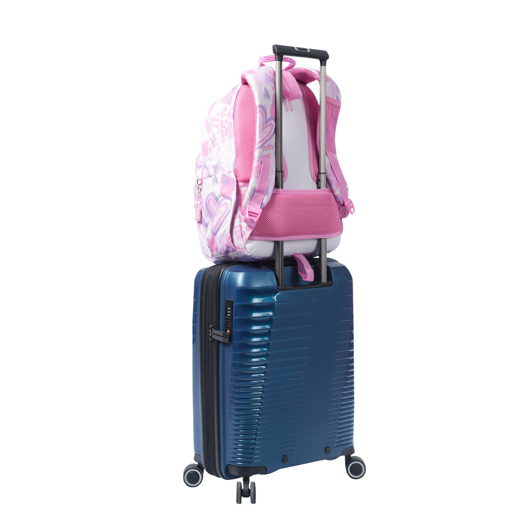 Mochila escolar adaptable a carro - Acuareles - Amalia