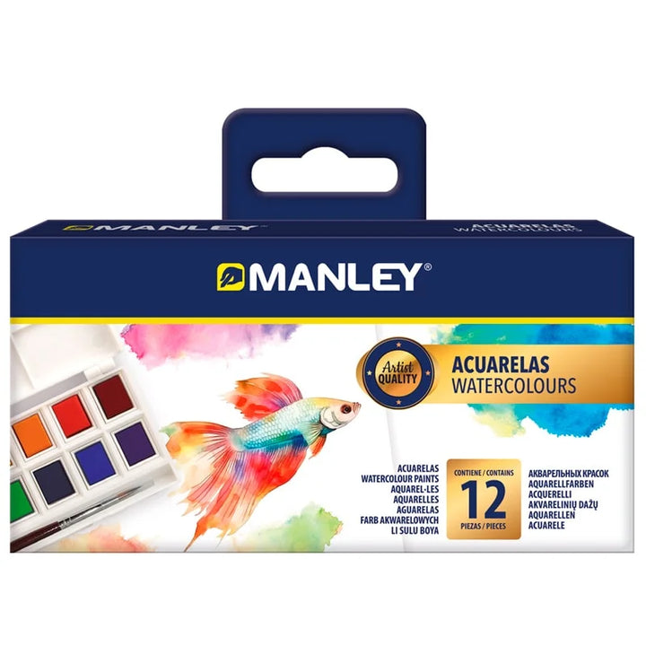 Estuche 12 acuarelas con pincel