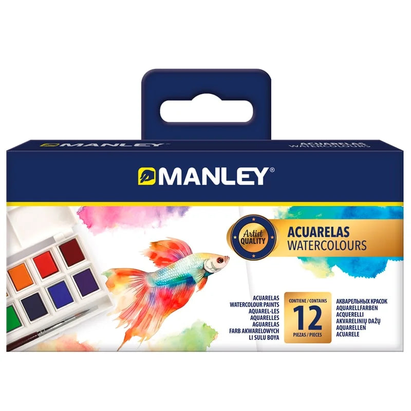 Estuche 12 acuarelas con pincel