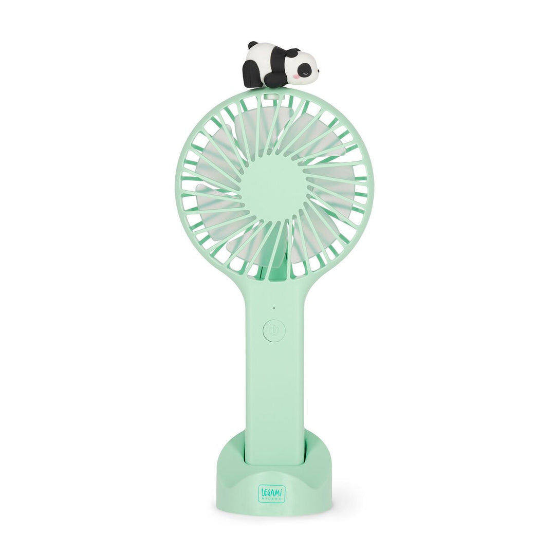 Ventilador Portátil Recargable Con Base - Mini Fan - Panda