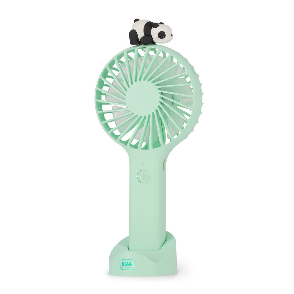 Ventilador Portátil Recargable Con Base - Mini Fan - Panda