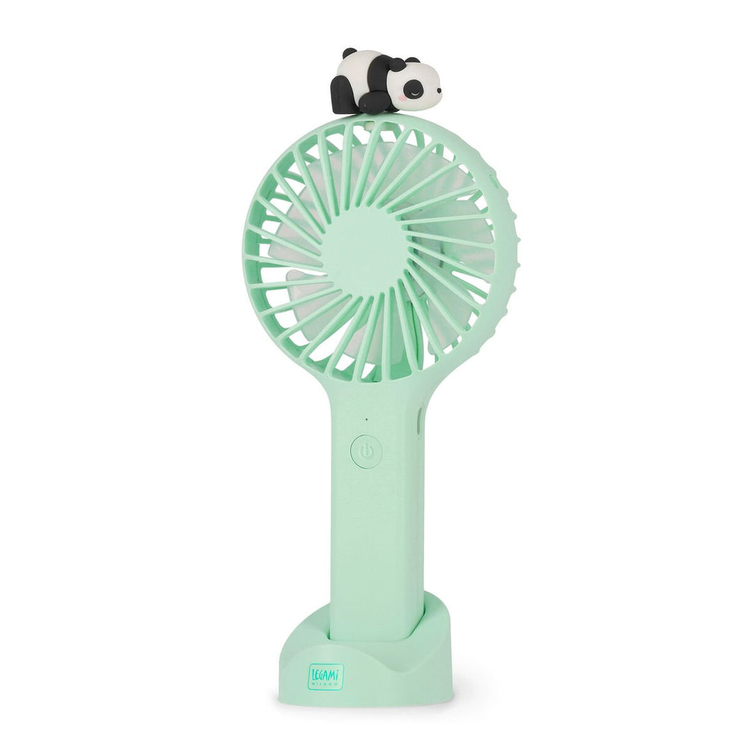 Ventilador Portátil Recargable Con Base - Mini Fan - Panda