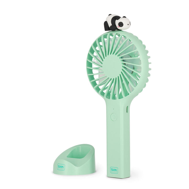 Ventilador Portátil Recargable Con Base - Mini Fan - Panda