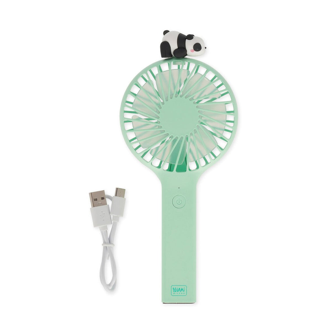 Ventilador Portátil Recargable Con Base - Mini Fan - Panda
