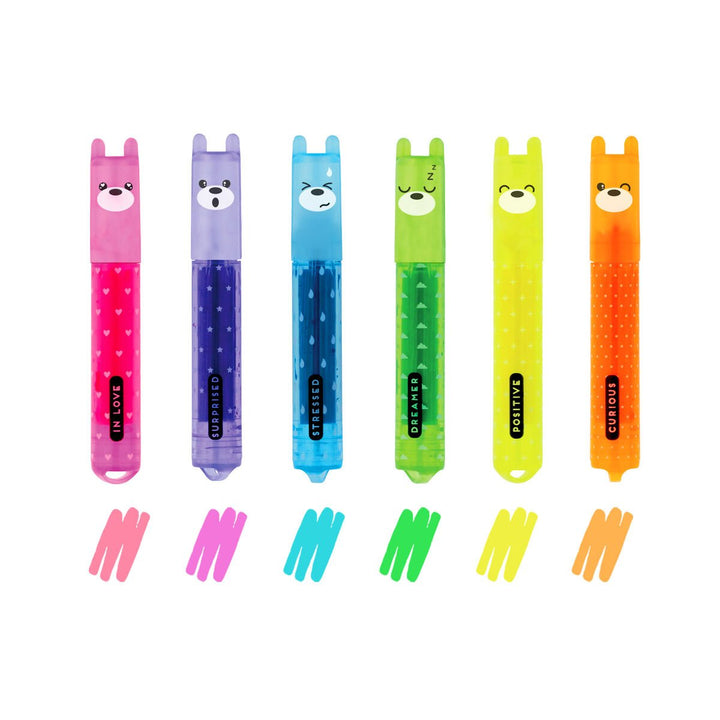 Set de 6 Mini Subrayadores - Teddy's Mood