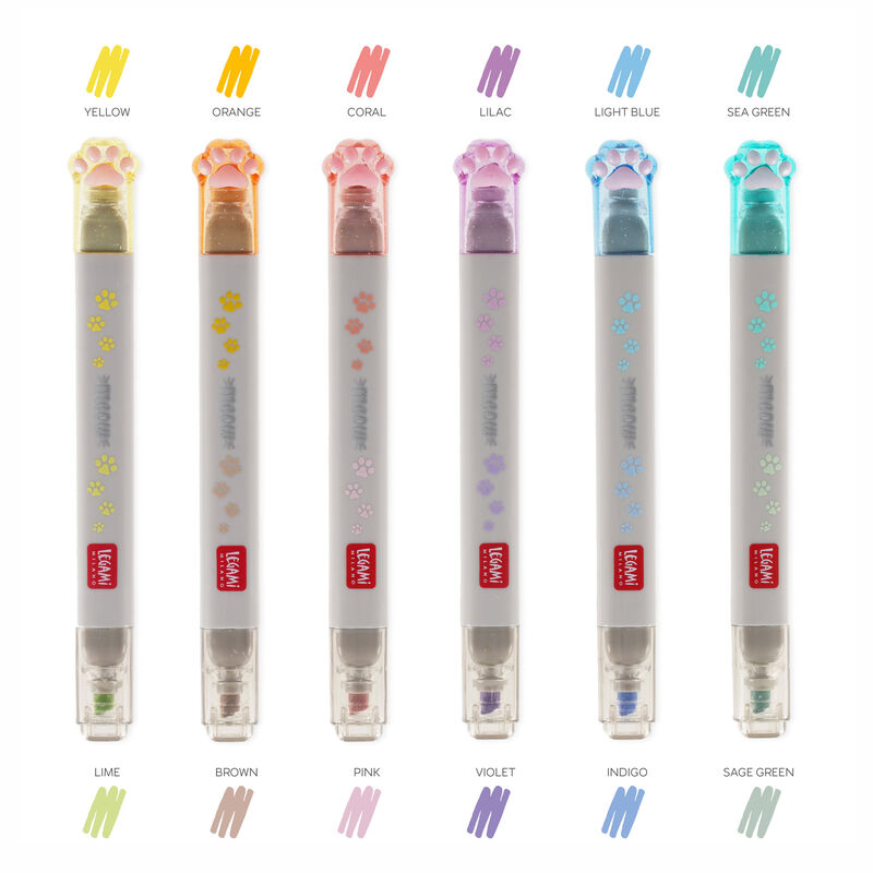 Set de 6 Subrayadores Pastel - Meow