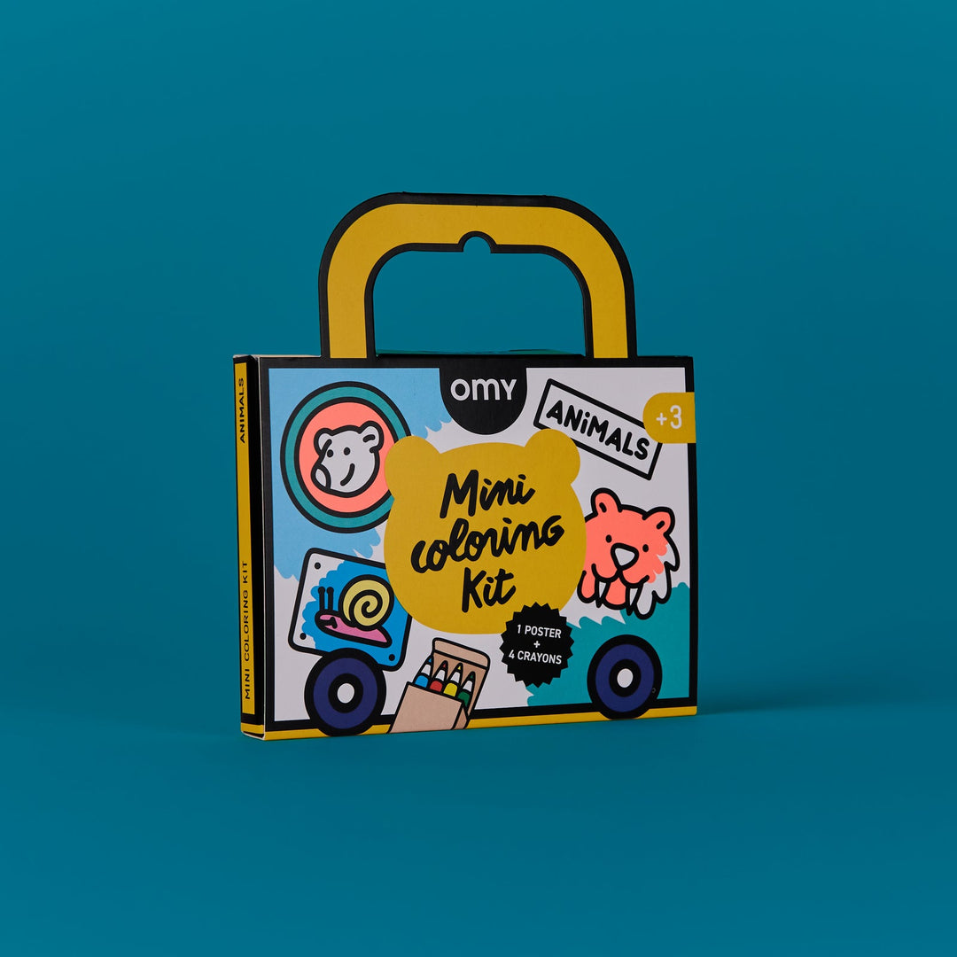 Mini Pocket Omy Animals Para Colorear + 4 Lapices Color