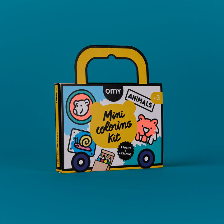 Mini Pocket Omy Animals Para Colorear + 4 Lapices Color