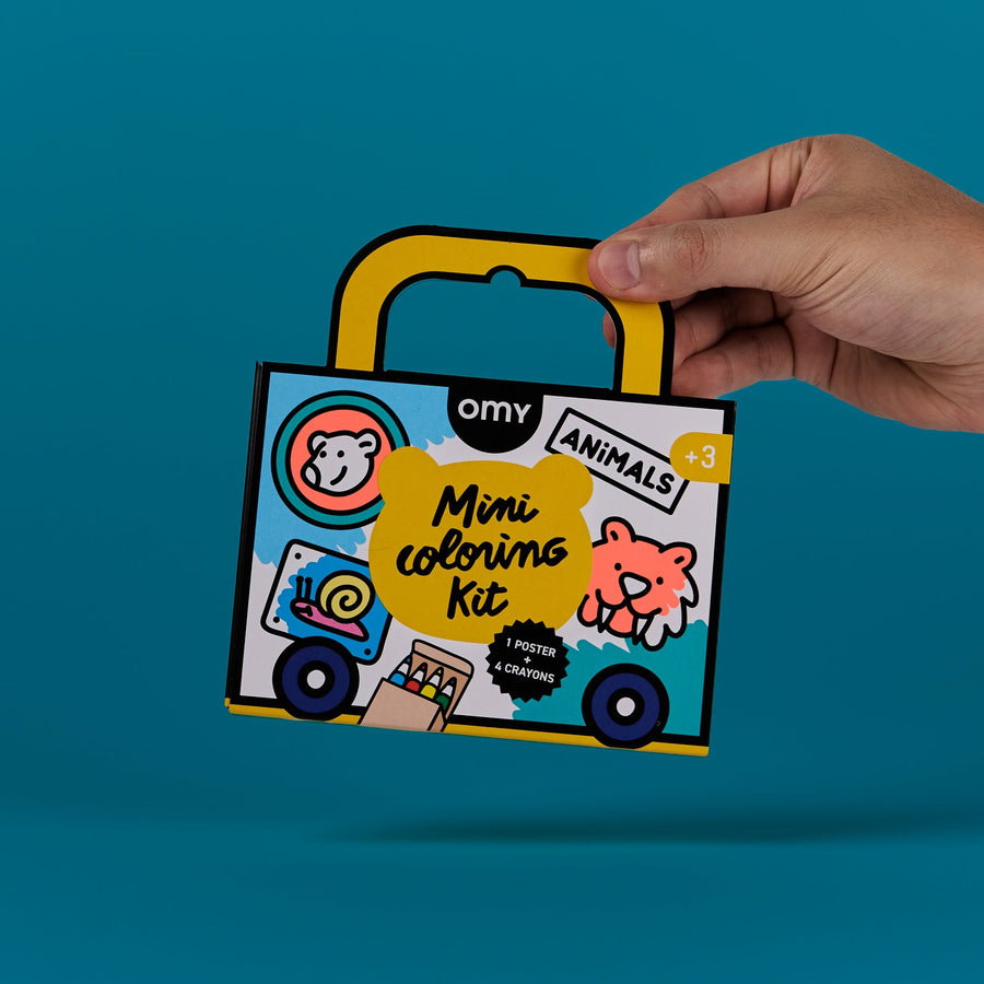 Mini Pocket Omy Animals Para Colorear + 4 Lapices Color