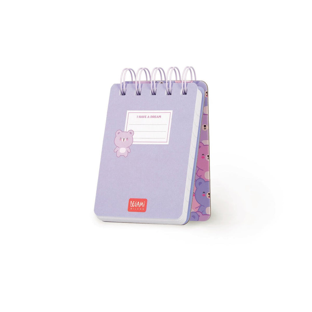 Cuaderno a Rayas con Portada Rígida Ilustrada - Teddy Bear - Bloc de Notas - Con Espiral