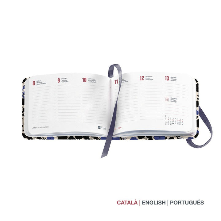 Agenda pocket S/V cat black&blue 26