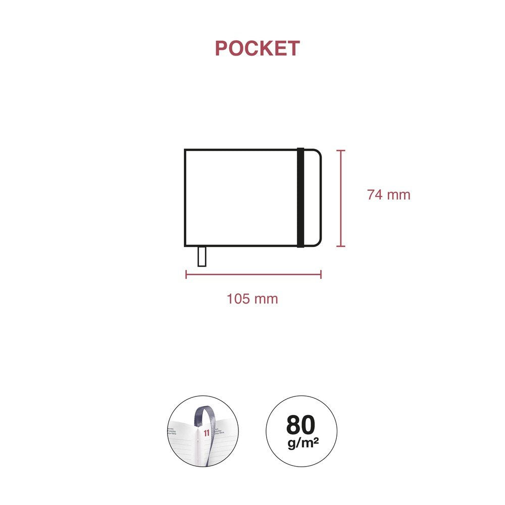 Agenda pocket S/V cat black&blue 26