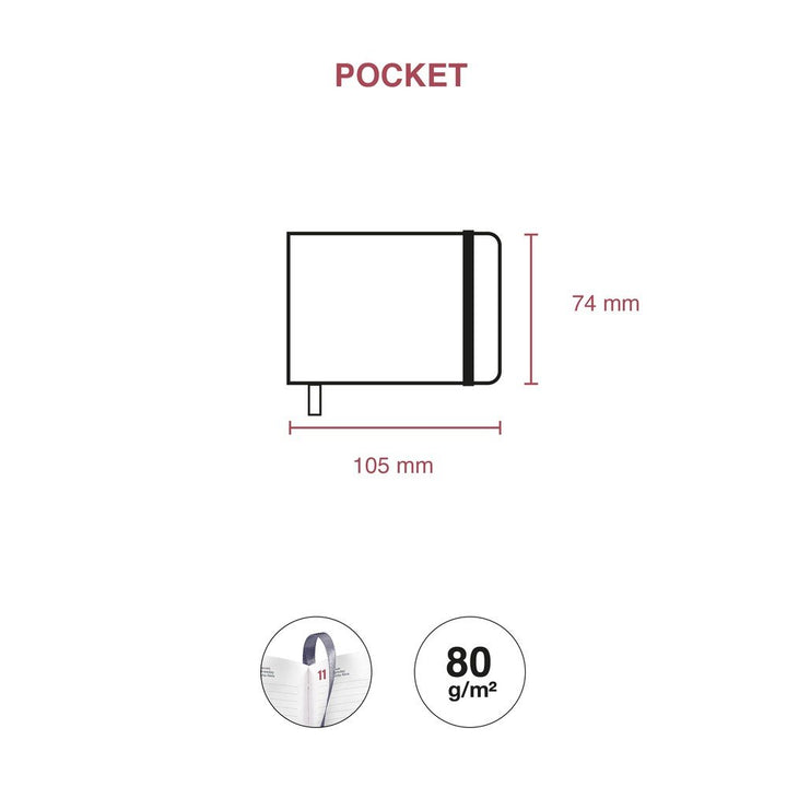 Agenda pocket S/V cat black&blue 26