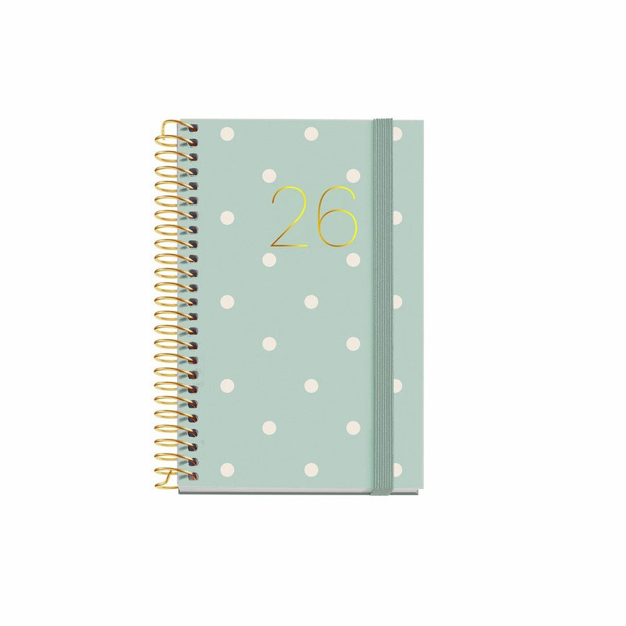 Agenda esp.caddy D/P-cat polka dots 26
