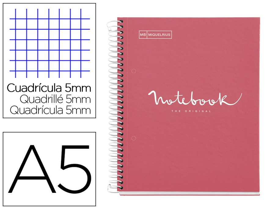 Cuaderno NB1 A5 80 CLA 90G Emotions Coral