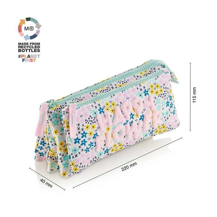 Portatodo cuadruple reciclado Happy Flower