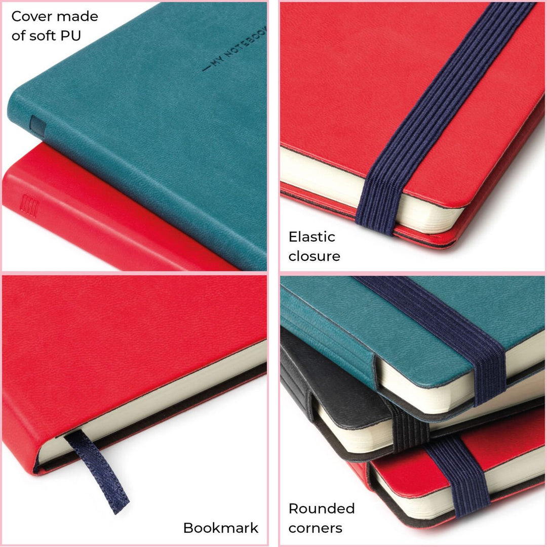 Cuaderno a Rayas - Medium - My Notebook -  Bougainvillea