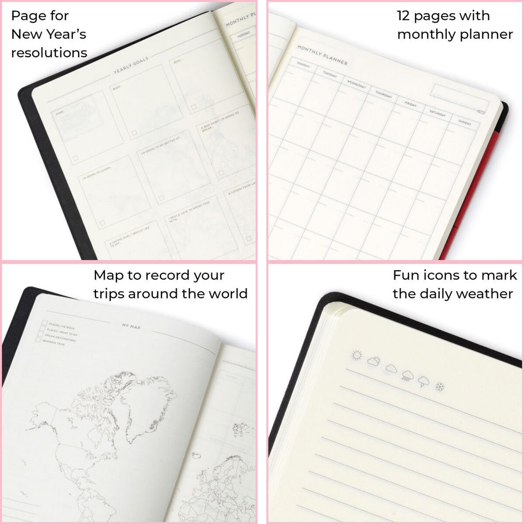 Cuaderno a Rayas - Medium - My Notebook -  Bougainvillea