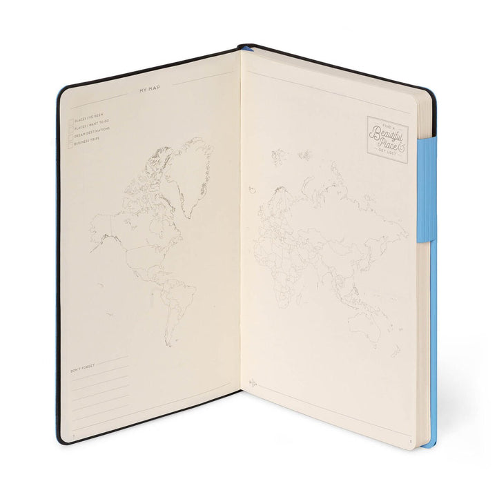 Cuaderno de Hojas Blancas con Tapa Blanda Monocolor - Retro Blue - My Notebook