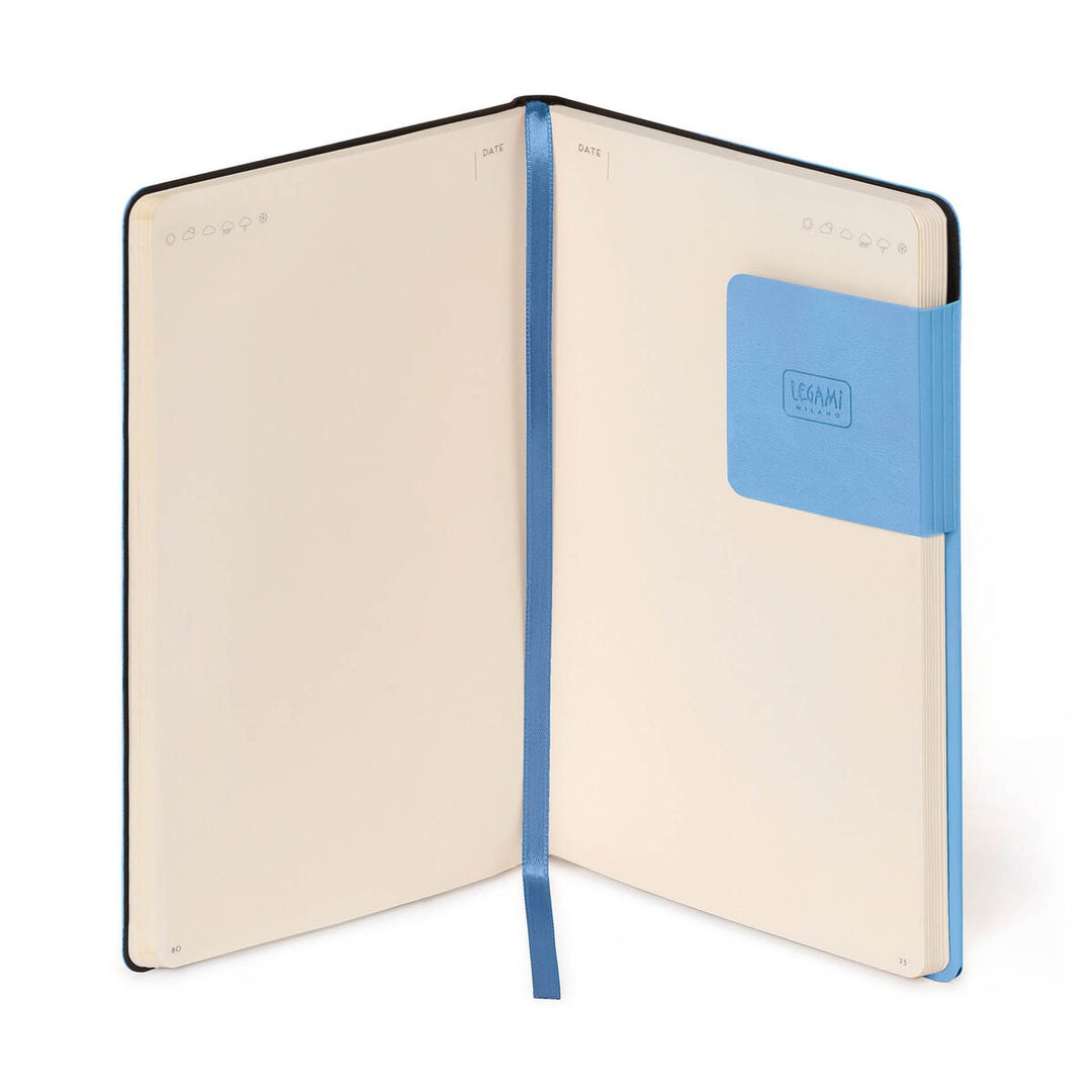 Cuaderno de Hojas Blancas con Tapa Blanda Monocolor - Retro Blue - My Notebook