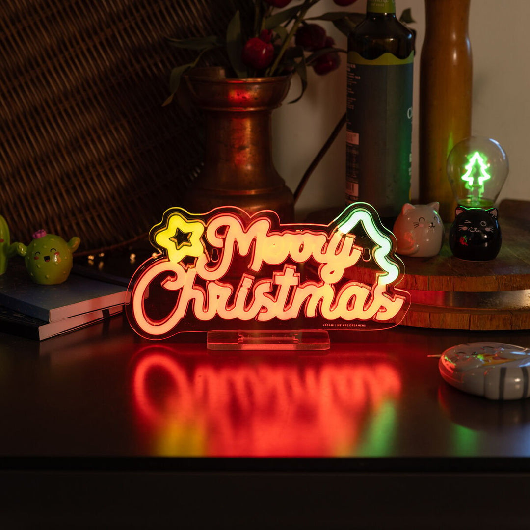 Lámpara Led Efecto Neón - Merry Xmas - It's a Sign