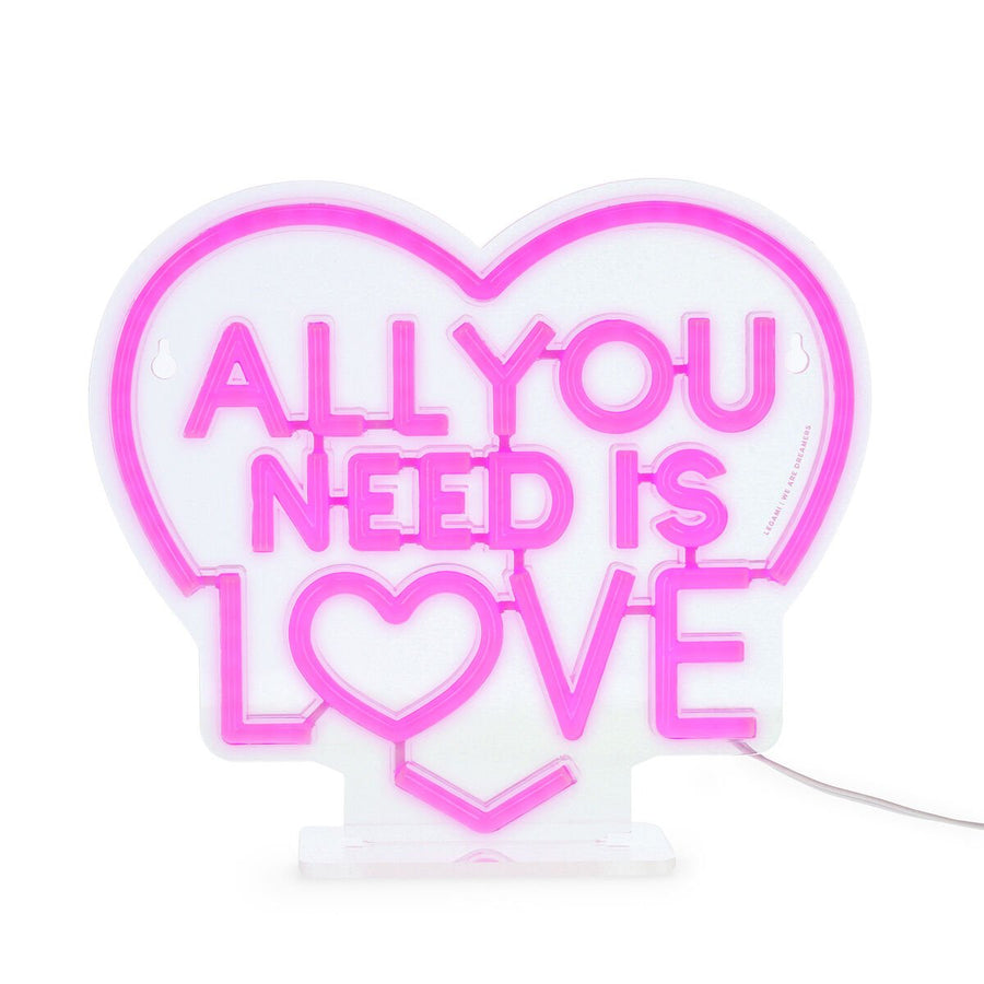 Lámpara Led Efecto Neón- All You Need is Love - It's a Sign
