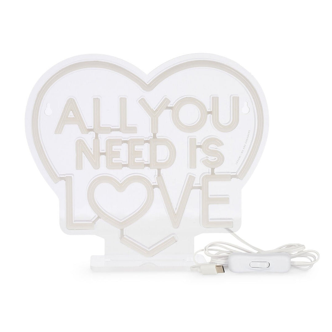 Lámpara Led Efecto Neón- All You Need is Love - It's a Sign
